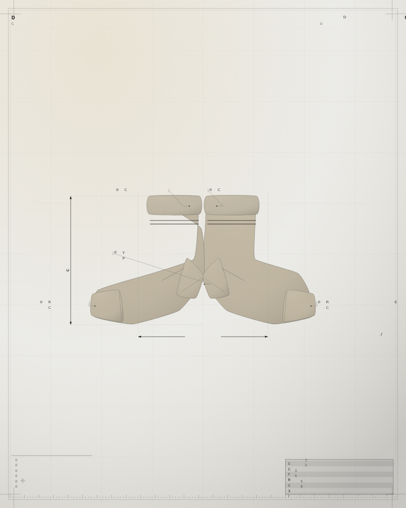 Cushion Crew Sock — gambar teknis datar